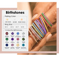 Women's Colorful Full Diamond Twin Birthstones Zircon Niche Rings MegaBDM