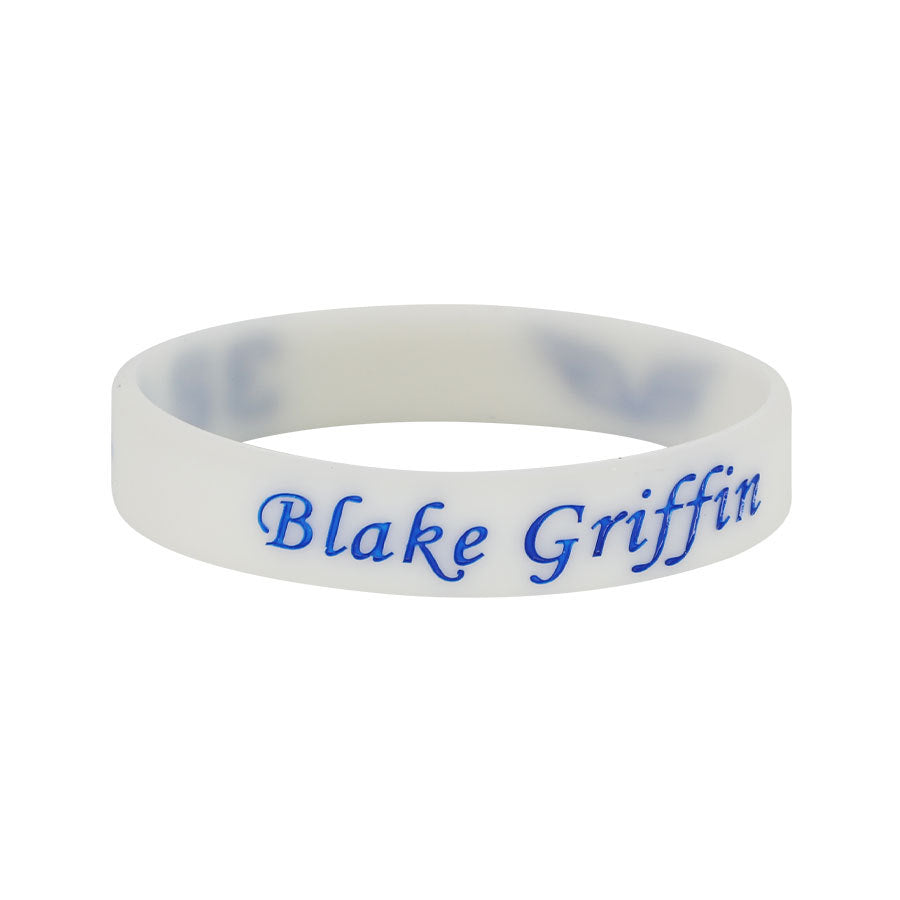 Star Concave Thickened Silicone Kobe James Basketball Bracelet - Griffin-Luminous White MegaBDM