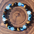 Versatile Classic Comfortable Xi Glass Tigereye Bracelet - T-7 / Glass MegaBDM