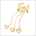 National Trend Ethnic Bell Trip Shoot Graphy Versatile Bracelet - Gold Three-Finger Bracelet Gb0081z MegaBDM
