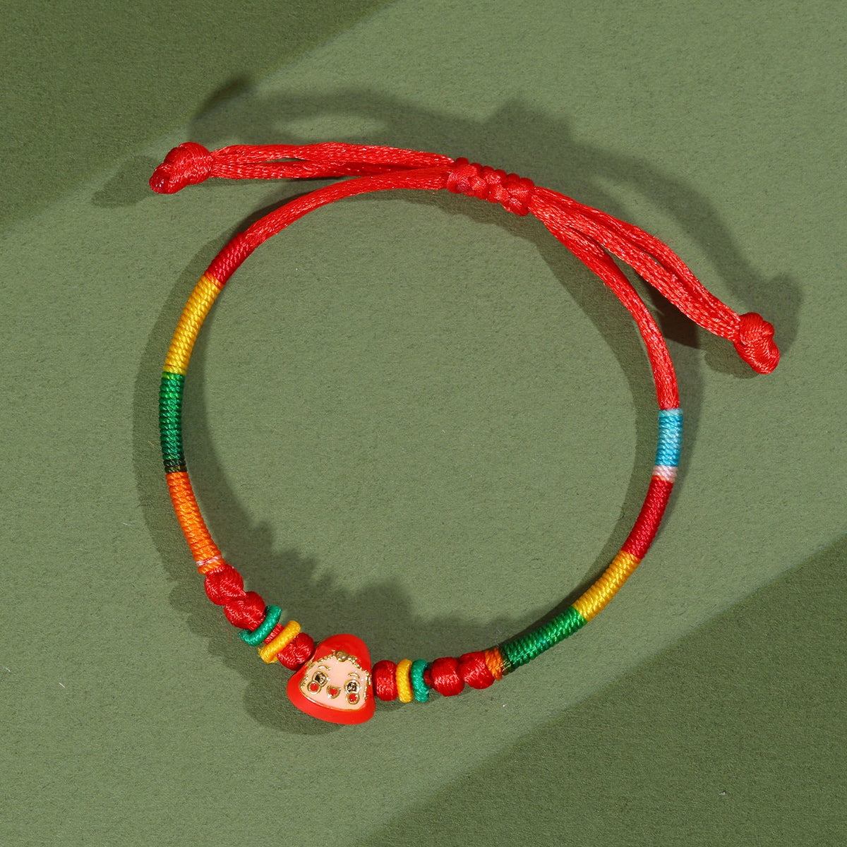 Color Carrying Strap Dragon Boat Festival Colorful Rope Small Bracelet - Winding Treasure [Red] MegaBDM