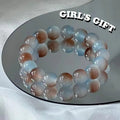 Heart Bow Sweet Simple Design Girlfriend Bracelet - S034-Glass American Glaze Bracelet# Sz250 MegaBDM