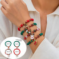 Women's Holiday Gift Santa Claus Suits Snowman Bracelet - Letter Set Bracelet MegaBDM