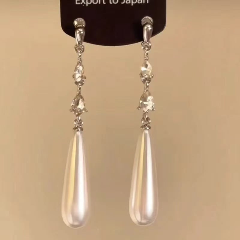 Luxury Pearl Water Drop Niche High Sense Temperament Fashion Earrings - Earrings-1 MegaBDM
