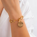 Ornament Style Love Metal Irregular Wafer Bracelets - K2 Gold Bracelet 2582 MegaBDM