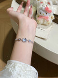 Women's Crystal Clover Diamond High Sense Special Interest Light Luxury Bracelet - Lucky Kitty Star MegaBDM