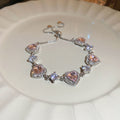 Women's Oval Leaf Small Fresh Gentle Temperament Light Luxury High Sense Bracelet - 1# Bracelet-Pink MegaBDM