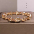 Champagne Gold Shining Cut Crystal Light Luxury Minority High Sense Bracelets MegaBDM