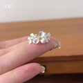 Imitation Blue Treasure Egg Noodles Bow Female Niche Ring - Ring 0054 MegaBDM