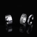 Retro Punk Irregular Simple Twist Pattern Open Ring - 3-Piece Set / Adjustable Opening MegaBDM
