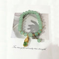 Colorful Gold Lotus Seedpod Cultural Creative Imitation Jade Scenic Bracelet - S368 Fresh lvzhu four-leaf clover green pi xiu bracelet MegaBDM