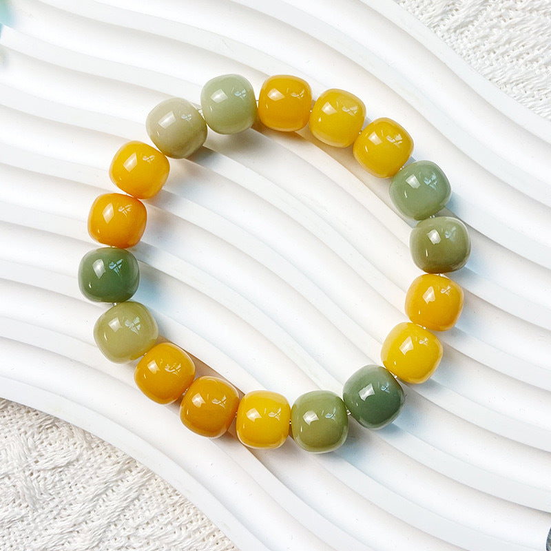Bodhi Candy Color Single Circle Pliable Temperament High Throw Three Bracelets - Orange Soda 11 × 12mm MegaBDM
