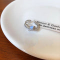 Women's Bow Tie Fashion Elegant Graceful Index Finger Light Luxury Minority Ring - Dripping Oil Blue Rose MegaBDM