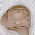Design Rotating Bauhinia Zircon Flower Gas Clavicle Chain Necklace - Ts0200 -- Gold -- 1 MegaBDM