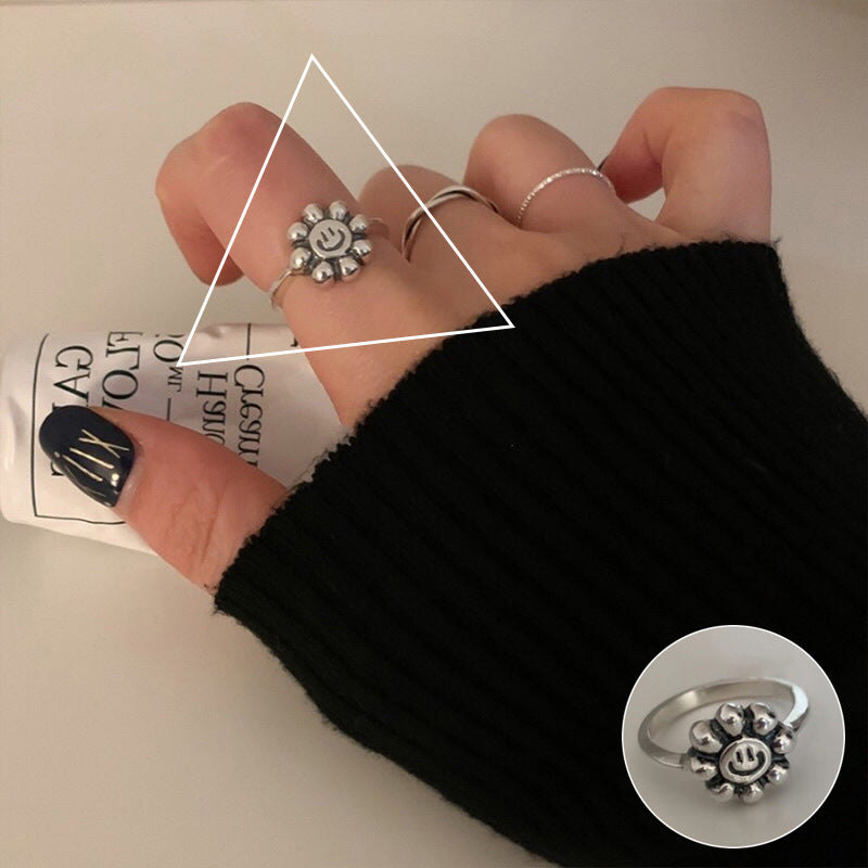 Exaggerated Geometry Female Sier Personalized Hip Rings - JZ9422 / Adjustable Opening MegaBDM