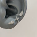 Wings Unique Personality Ear Bone High-grade Design Sweet Cool Stud Earrings - Wings Cross Combination MegaBDM