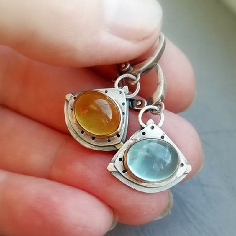 Durable Drop-shaped Blue Gem Handmade Drop Rings - JY-S104 MegaBDM