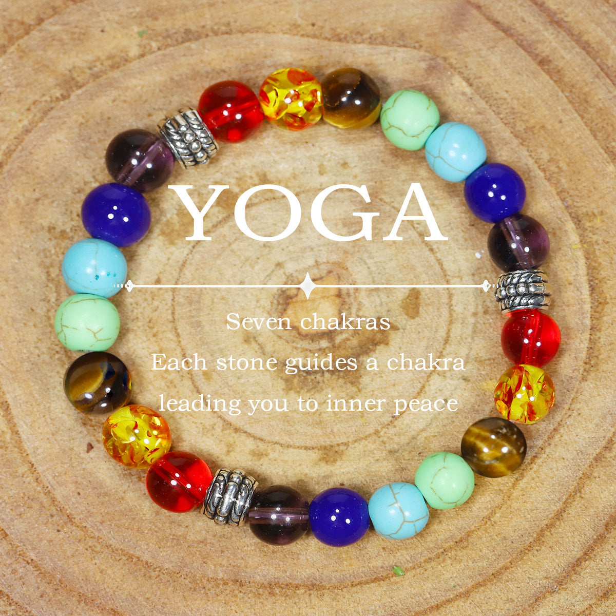 Tigereye Natural Stone Beaded Crystal Unisex Bracelet - LY44 MegaBDM