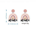 Holiday Mother's Day Acrylic Mother Rainbow Earrings - D31 MegaBDM