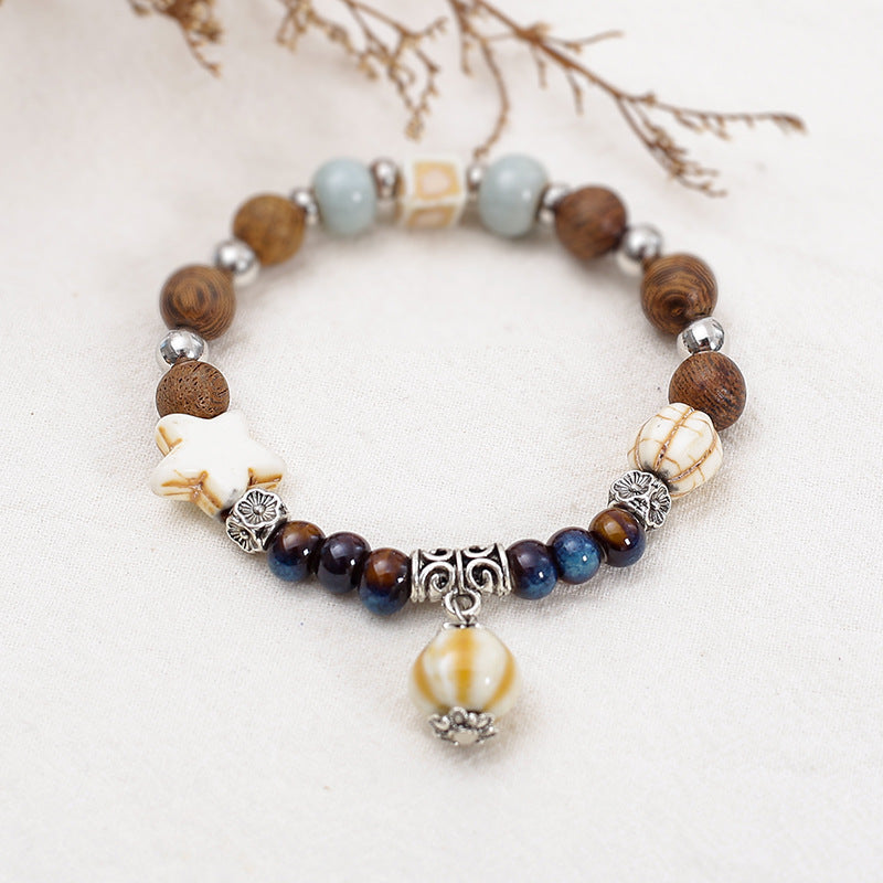 An Ceramic Beaded Gifts For Boys Bracelet - 06 Mixed Beads Small Pumpkin MegaBDM