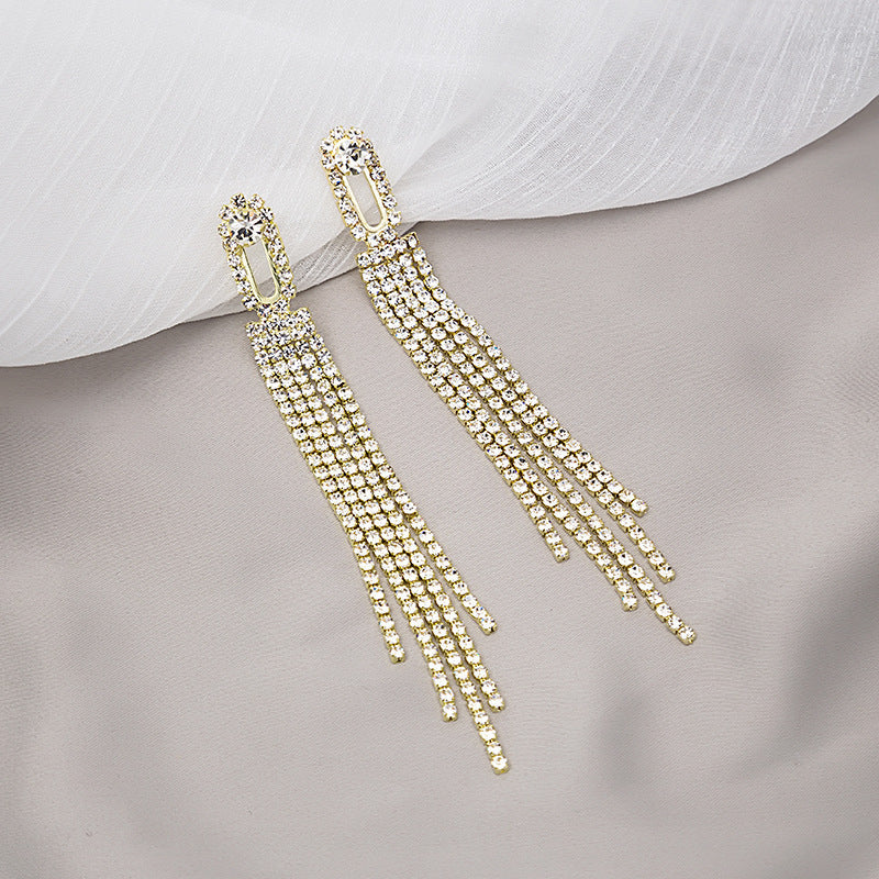 Diamond Butterfly Flower Pearl Graceful Fashionable Long Earrings - E3702 MegaBDM