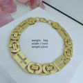 Fashion Trendy Unique Man's Stainless Steel Necklace - Gold Bracelet 11mm * 22cm / Stainless Steel S. Steel MegaBDM