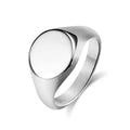 Light Luxury Titanium Steel Glossy Signet Rings - Steel Color / 7# MegaBDM