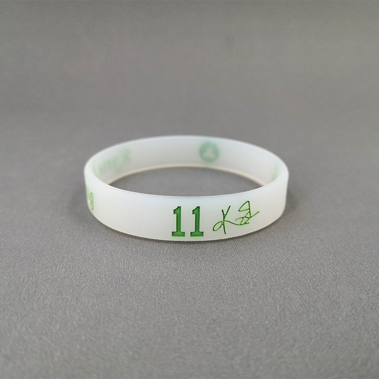 Basketball Kobe James Curry Sports Wristband Custom Luminous Bracelets - Celtics 11 Owen Luminous White MegaBDM