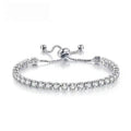 Women's Round Single Row Full Diamond Adjustable Beads Crystal Bracelet MegaBDM