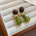 Women's Flower Shell Tassel Light Luxury High-grade Earrings - 61# Silver Needle-Green MegaBDM