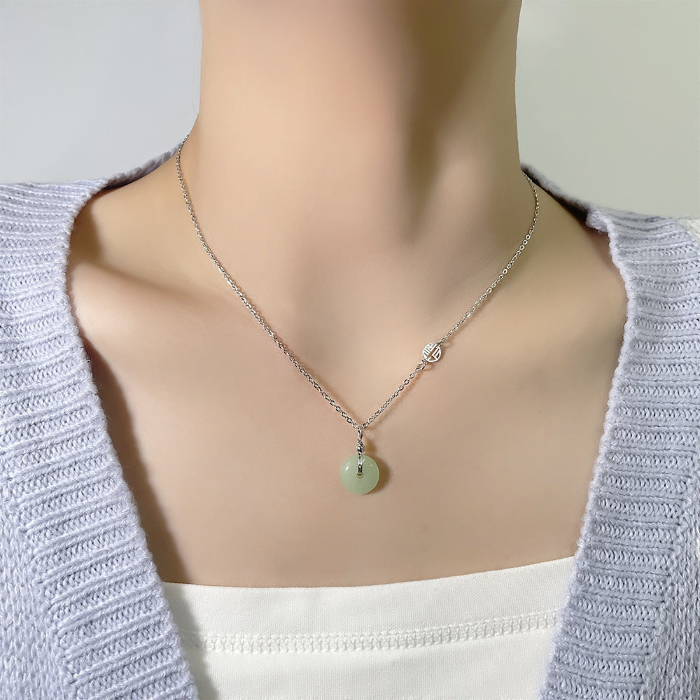 Clavicle Chain Exquisite Retro National Trend Blessing Card Safe Joy Necklaces MegaBDM