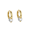 Women's Sterling Sier Zircon Fashion Ear Punk Earrings - Erh258 Gold Plated / 925 Silver MegaBDM