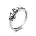 Knuckle Female Personality Rose Skull Spider Rings - THA336-27 / Adjustable Opening MegaBDM