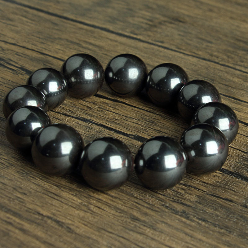 Men's Magnetic Haematite Energy Geometric Shape Titanium Steel Bracelets - 18mm Bracelet MegaBDM