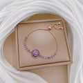 Design Rotating Bauhinia Zircon Flower Gas Clavicle Chain Necklace - TS0072 MegaBDM