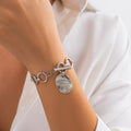 Ornament Style Love Metal Irregular Wafer Bracelets - K2 White K Bracelet 2582 MegaBDM