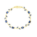 Luxury Style Quality Light Full Diamond Bracelet - Gold; Blue MegaBDM