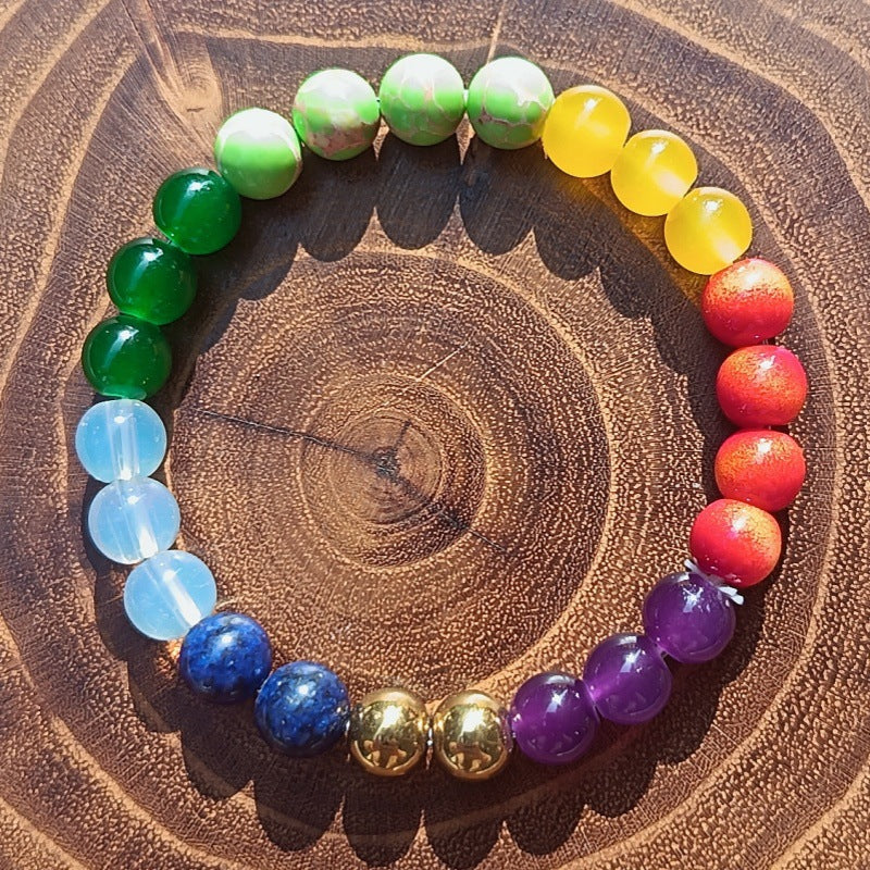 Versatile Classic Comfortable Xi Glass Tigereye Bracelet - T-8 / Glass MegaBDM