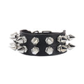 Rock Pointed Rivet Exaggerated Personalized Double Bracelets - Black MegaBDM