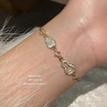 Beautiful Light Luxury High-grade Full Diamond Flash Trendy Temperamental Minority Bracelets - Gold Gourd Bracelet MegaBDM