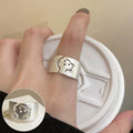 Korean Iti Pony Female Irregular Fashion Graceful Rings - JZ5321 / Adjustable Opening MegaBDM