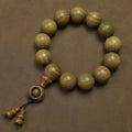 Natural Argentina Green Sandalwood Buddha Beads Ethnic Retro Couple Bracelet - 18mm * 13 [Seiko Operation]] MegaBDM
