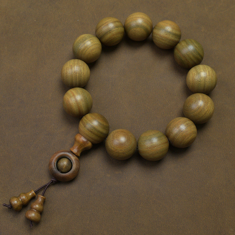 Natural Argentina Green Sandalwood Buddha Beads Ethnic Retro Couple Bracelet - 18mm * 13 [Seiko Operation]] MegaBDM