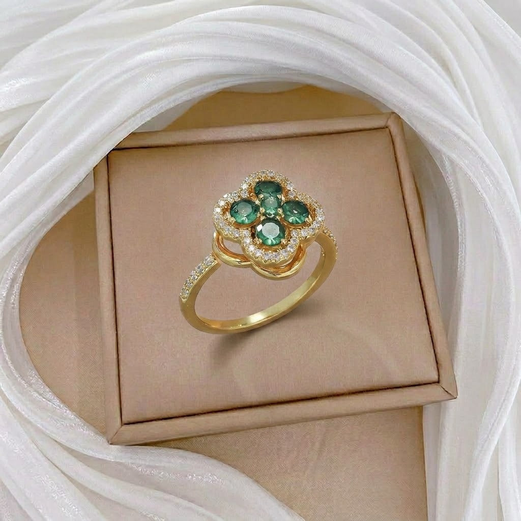 Design Rotating Bauhinia Zircon Flower Gas Clavicle Chain Necklace - J0785 MegaBDM