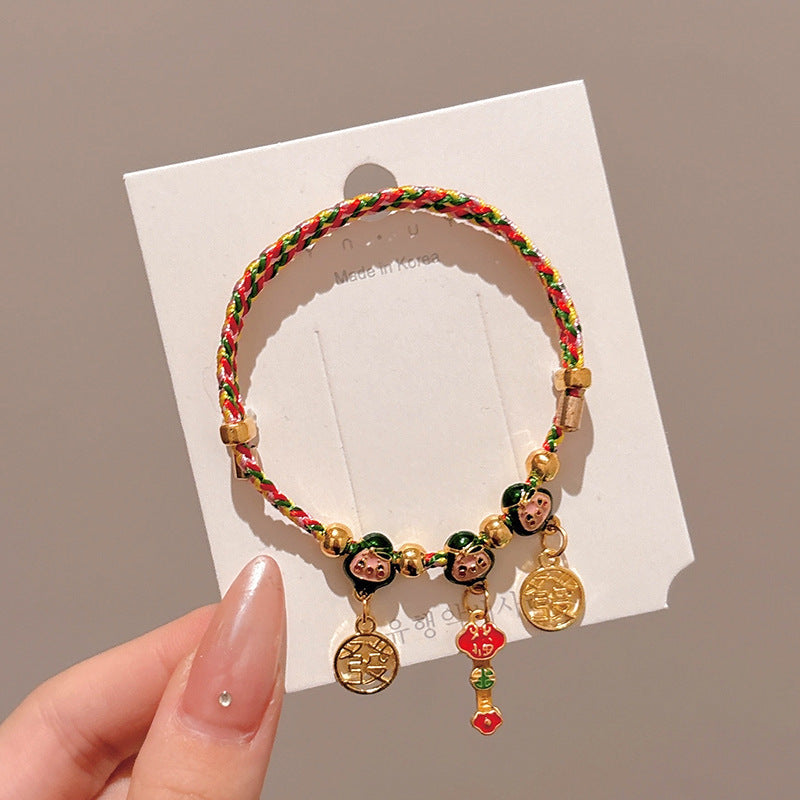 Small Gift Tassel Adjustable Red Rope Dragon Boat Festival Bracelet - 94# Lucky Fortune MegaBDM