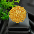 Women's Gold-plated Wheat Index Finger Does Not Fade Design Copper Ring - Ring 21 / Adjustable Opening MegaBDM