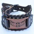 Men's Retro Viking Totem Leather Wolf Head Bear Claw Gossip Lucky Bracelet - 52 MegaBDM