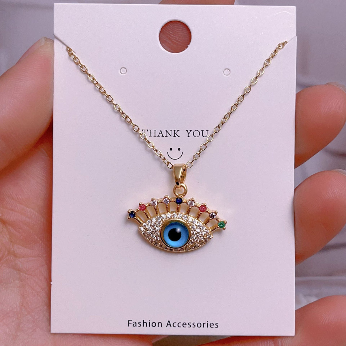 Eye Female Fashion Personality Titanium Steel Clavicle Necklaces - YJ0040 MegaBDM