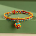 Festival Colorful Rope Ethnic Style Hand-woven Adult Small Sachet Carrying Bracelet - Sansheng Sanshi Zongzi (Blue, Red and Yellow) MegaBDM