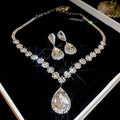 Set Graceful Fashionable High-grade Sweater Chain Light Luxury Cold Necklaces - 69# Necklace-Silver Water Drops (2-Piece Set) MegaBDM